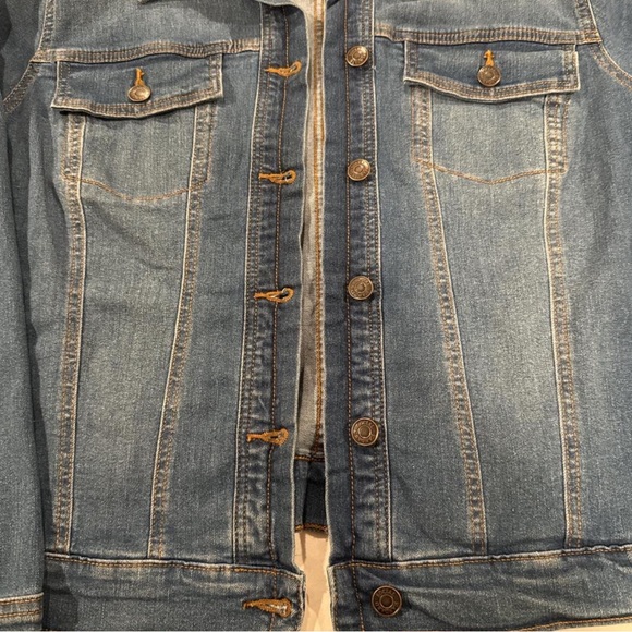 NWT Social Standard by Sanctuary Womens XXL New with tags Blue Denim Jean Jacket - Picture 3 of 5